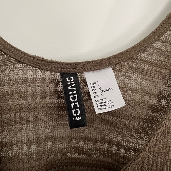 H&M Olive Fringe Crop Tank - Picture 4 of 4